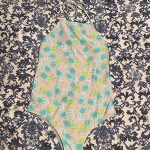 Pineapple halter bathing suit